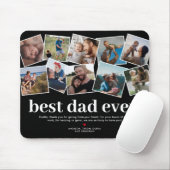 Best Dad Ever Vaderdag Photo Collage Muismat (Met muis)