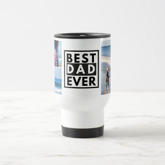 Best Dad Ever Vaderdag Photo Collage Reisbeker (Center)