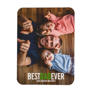 Best Dad Ever Vaderdag Photo Magnet Magneet