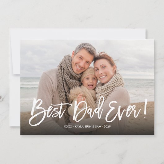Best Dad Ever Vaderdag Photo Wenskaart Kaart (Voorkant)