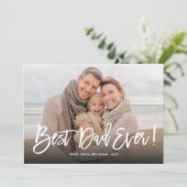 Best Dad Ever Vaderdag Photo Wenskaart Kaart (Staand voorkant)