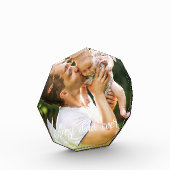 Best Dad Ever White Script Vaderdag Cadeau Fotoblokken (Links)