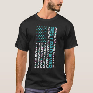 Best Dad Ever With Us American Flag Awesome Dads F T-shirt