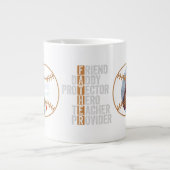 Best Dad Father Protector Hero Teacher Provider Grote Koffiekop (Voorkant)
