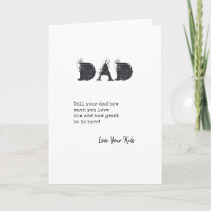Best DAD Fathers Day Greatest Papa Gift Notitiekaartje