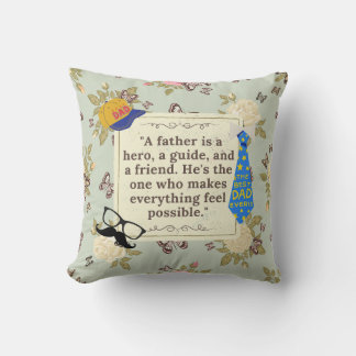 Best Dad Floral Quote Sierkussen