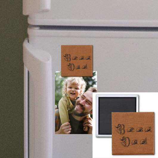 Best Dad Football Sports Text Magneet