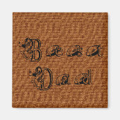 Best Dad Football Sports Text Magneet (Voorkant)