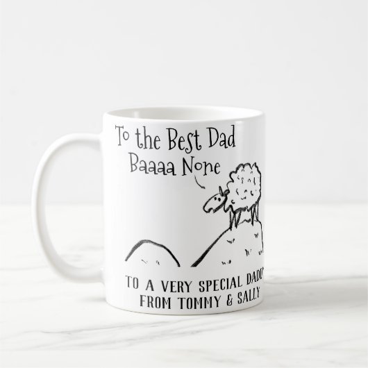 Best Dad Funny Sheep Gezegde a Pun Koffiemok (Links)