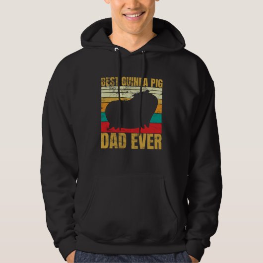 Best Dad Furry Potato  guinea pig Hoodie (Voorkant)