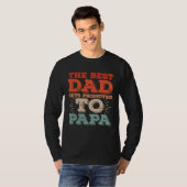 Best Dad Gets Promoted To Papa Daddy  Dad Jokes T-shirt (Voorkant volledig)