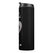 Best Dad Heart Photo Vaderdag Face Foto Thermosbeker (Geroteerd rechts)