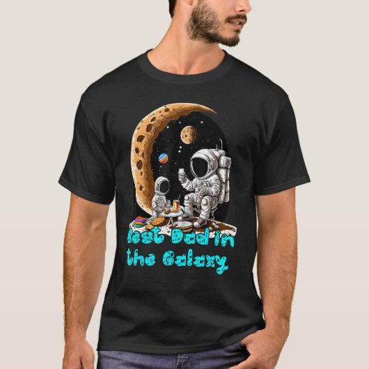 Best Dad In The Galaxy  Astronaut Dad And Son Gala T-shirt (Voorkant)
