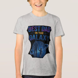 Best Dad in the Galaxy - Father and Son Earth Tri-Blend Shirt