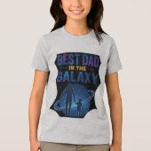 Best Dad in the Galaxy - Father and Son Earth Tri-Blend Shirt (Voorkant)
