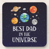 Best Dad in The Universe Funny Quote Fathers Day Bier Onderzetter (Voorkant)
