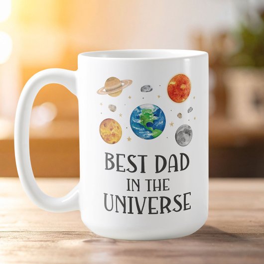 Best Dad in The Universe Funny Quote Fathers Day Koffiemok