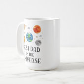 Best Dad in The Universe Funny Quote Fathers Day Koffiemok (Voorkant links)