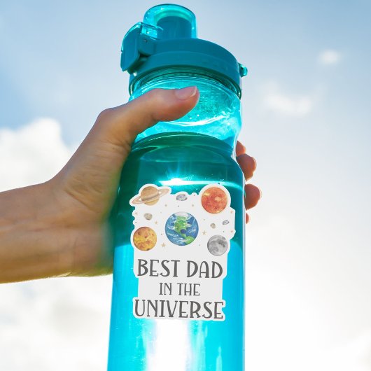 Best Dad in The Universe Funny Quote Fathers Day Sticker