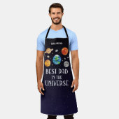 Best Dad in The Universe Quote Fathers Day Schort (Gedragen)