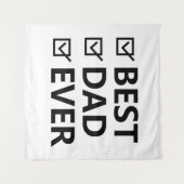 Best dad in the world, fathers day gift wandkleed (Voorkant (horizontaal))