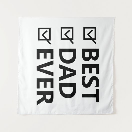 Best dad in the world, fathers day gift wandkleed (Voorkant (horizontaal))