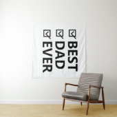 Best dad in the world, fathers day gift wandkleed (In Situ (horizontaal))