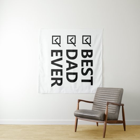 Best dad in the world, fathers day gift wandkleed (In Situ (horizontaal))