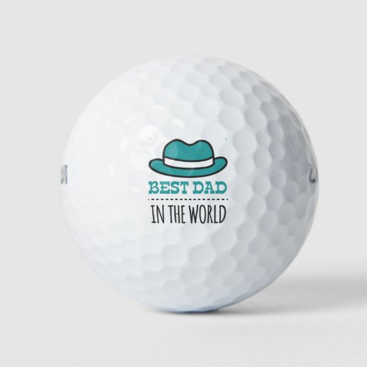 Best Dad in the World Golfballen (Voorkant)
