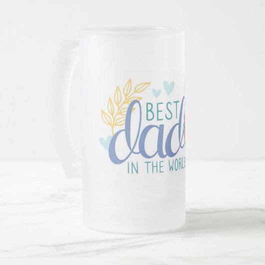 Best Dad in the World Matglas Bierpul (Voorkant links)