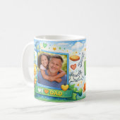 Best Dad in the World Rainbow Custom Photo Collage Koffiemok (Voorkant links)