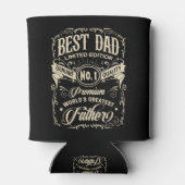 Best Dad Limited Edition Premium Father Beige Teks Blikjeskoeler (Achterkant)