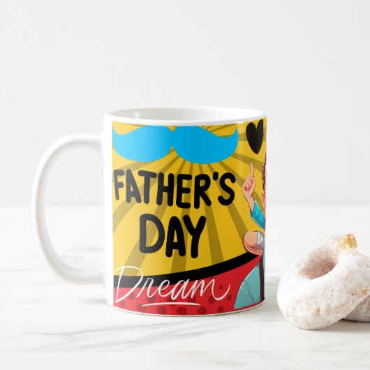 Best Dad Love Dad, Father's Day, Dad Gift Koffiemok (Met donut)