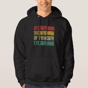 Best Dad of Twins Pregnancy Announcement Funny Vin Hoodie