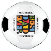 BEST DAD Ooit aangepaste naam voetbal (Gedraaid)