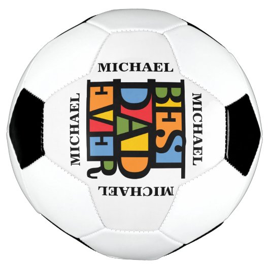 BEST DAD Ooit aangepaste naam voetbal (Gedraaid)
