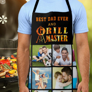 BEST DAD OOIT GRILL MASTER 16 Photo Collage Names Schort