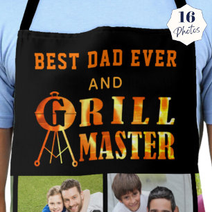 BEST DAD OOIT GRILL MASTER 16 Photo Collage Names Schort