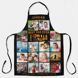 BEST DAD OOIT GRILL MASTER 16 Photo Collage Names Schort
