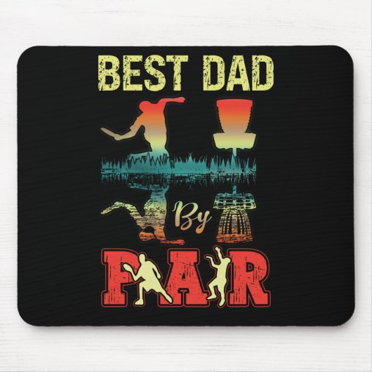 Best Dad Par Discgolf Discgolfer Frisbee Golfing Muismat (Voorkant)