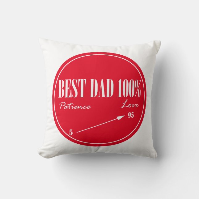 Best Dad Patience Arrow Cushion Sierkussen (Voorkant)