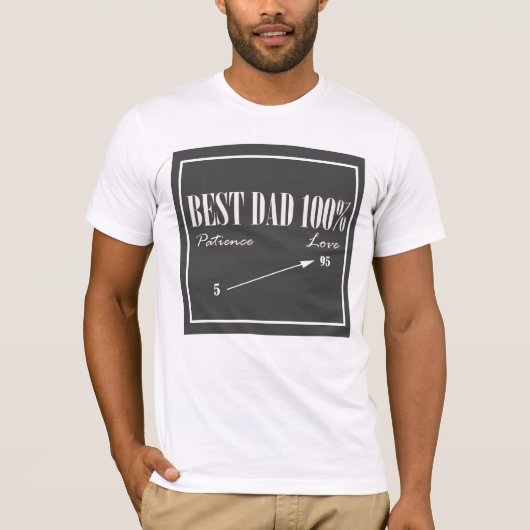 Best Dad Patience Arrow T-Shirt Top (Voorkant)