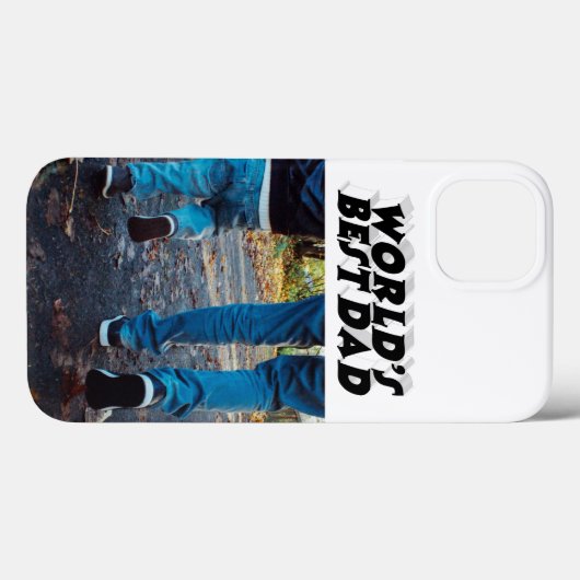 Best Dad photo black 3d text Case-Mate iPhone Case (Achterkant (horizontaal))