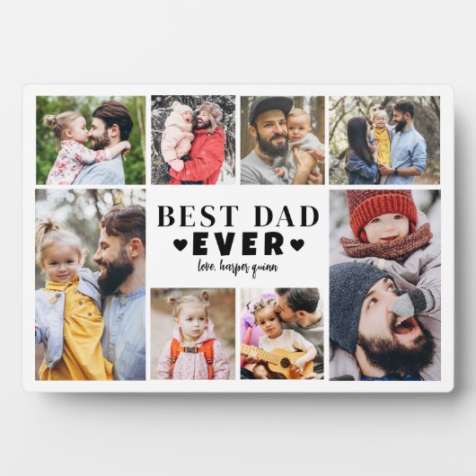 Best Dad Photo Collage Fotoplaat (voorkant)