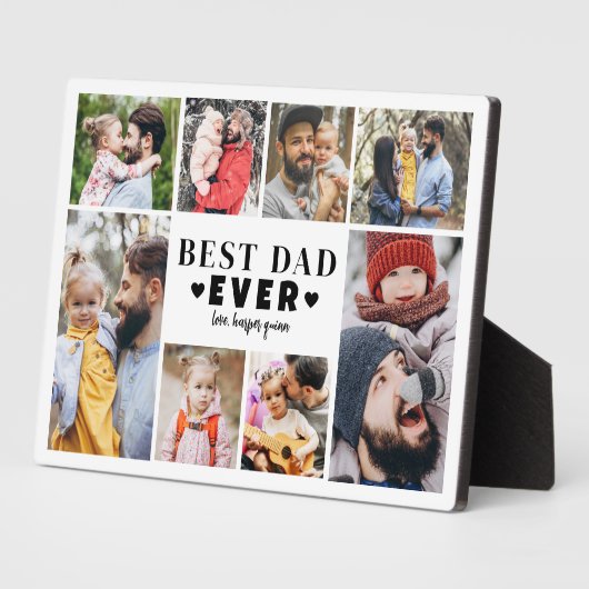 Best Dad Photo Collage Fotoplaat (Zijkant)