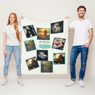 Best dad Photo Collage Funny Fatherhood Quote Fleece Deken