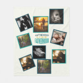 Best dad Photo Collage Funny Fatherhood Quote Fleece Deken (Voorkant)