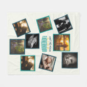 Best dad Photo Collage Funny Fatherhood Quote Fleece Deken (Voorkant (Horizontaal))