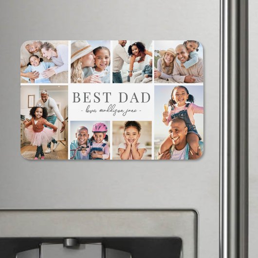 Best Dad Photo Collage Magneet