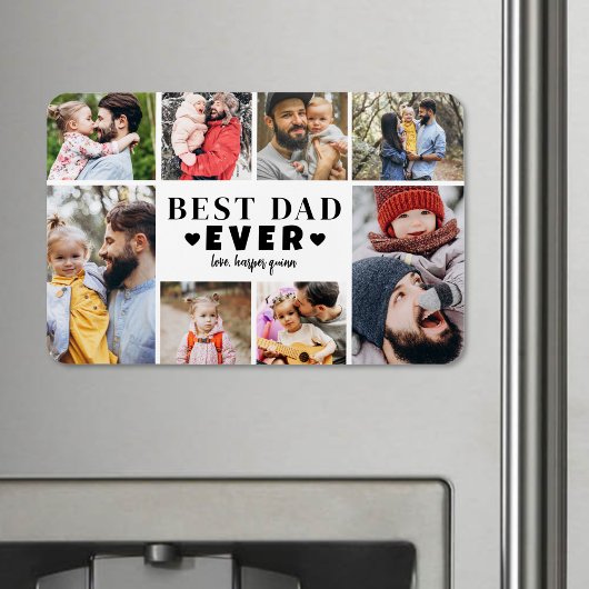 Best Dad Photo Collage Magneet